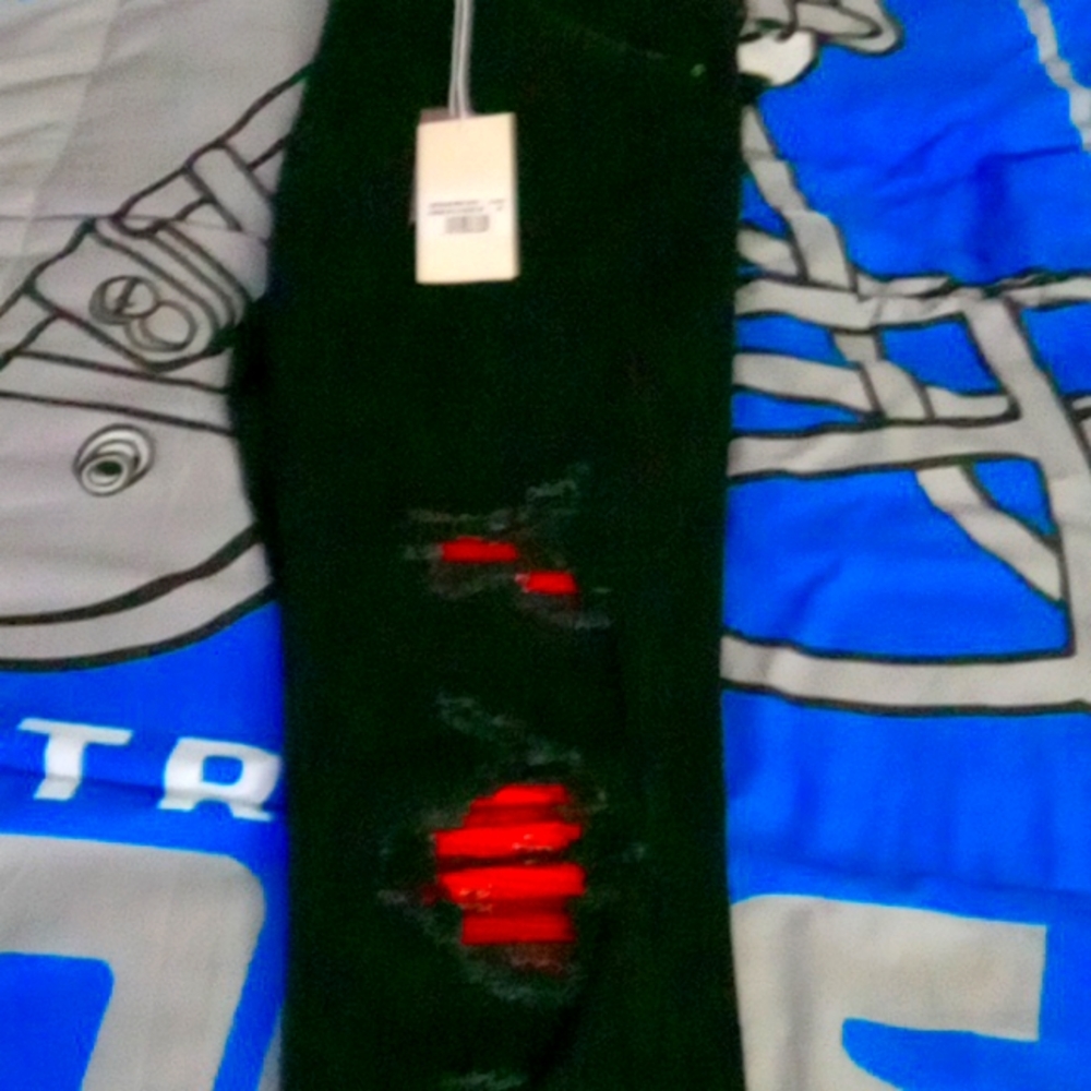 Brand new red bandana jeans